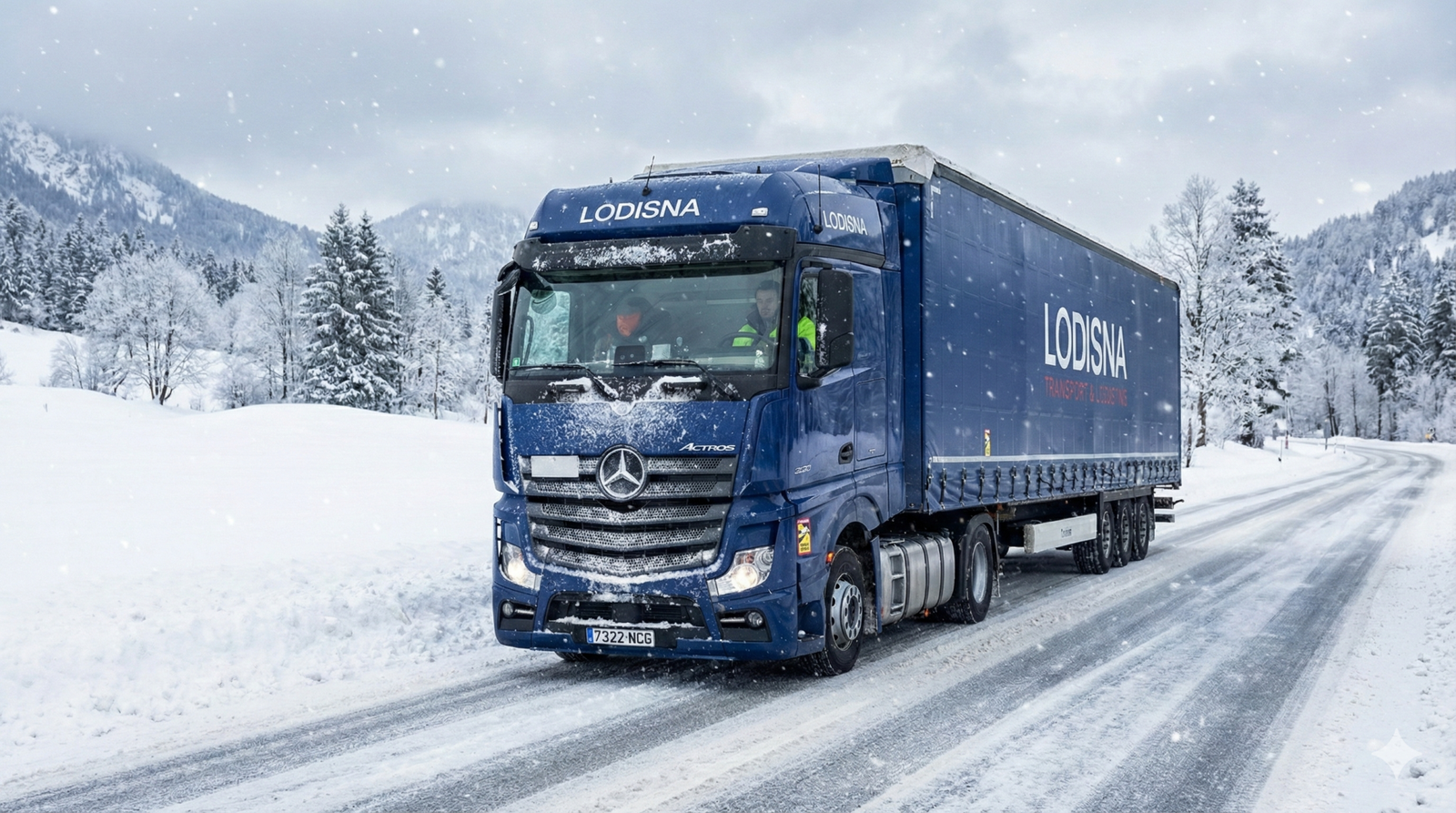 Ești șofer C+E? Află cele 5 reguli esențiale pentru condusul pe timp de iarnă. Pregătește-ți camionul cu sfaturile experților Lodisna.
