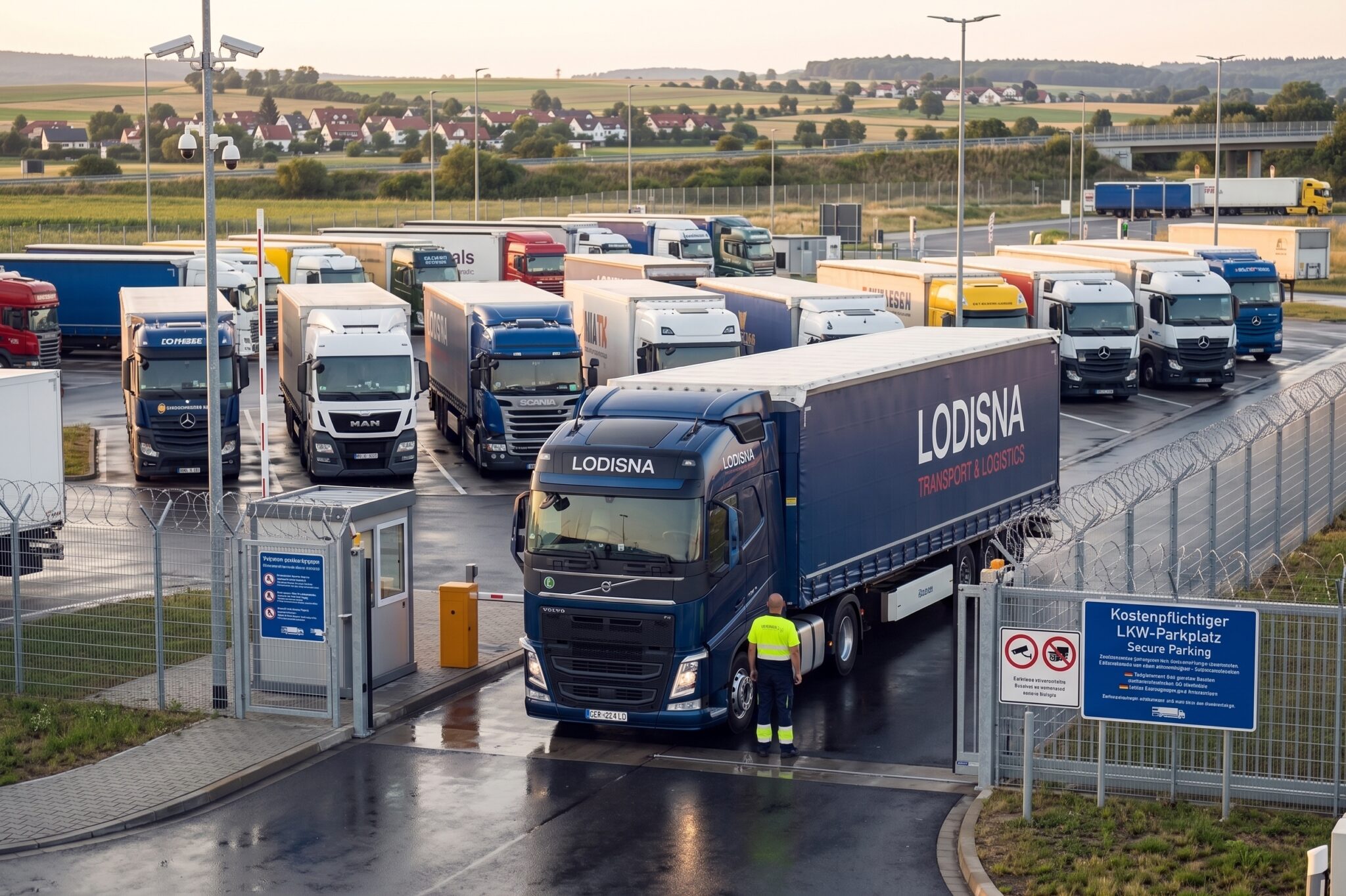 Camioane parcate corect la Rastplatz Germania reguli parcare șofer TIR autobahn