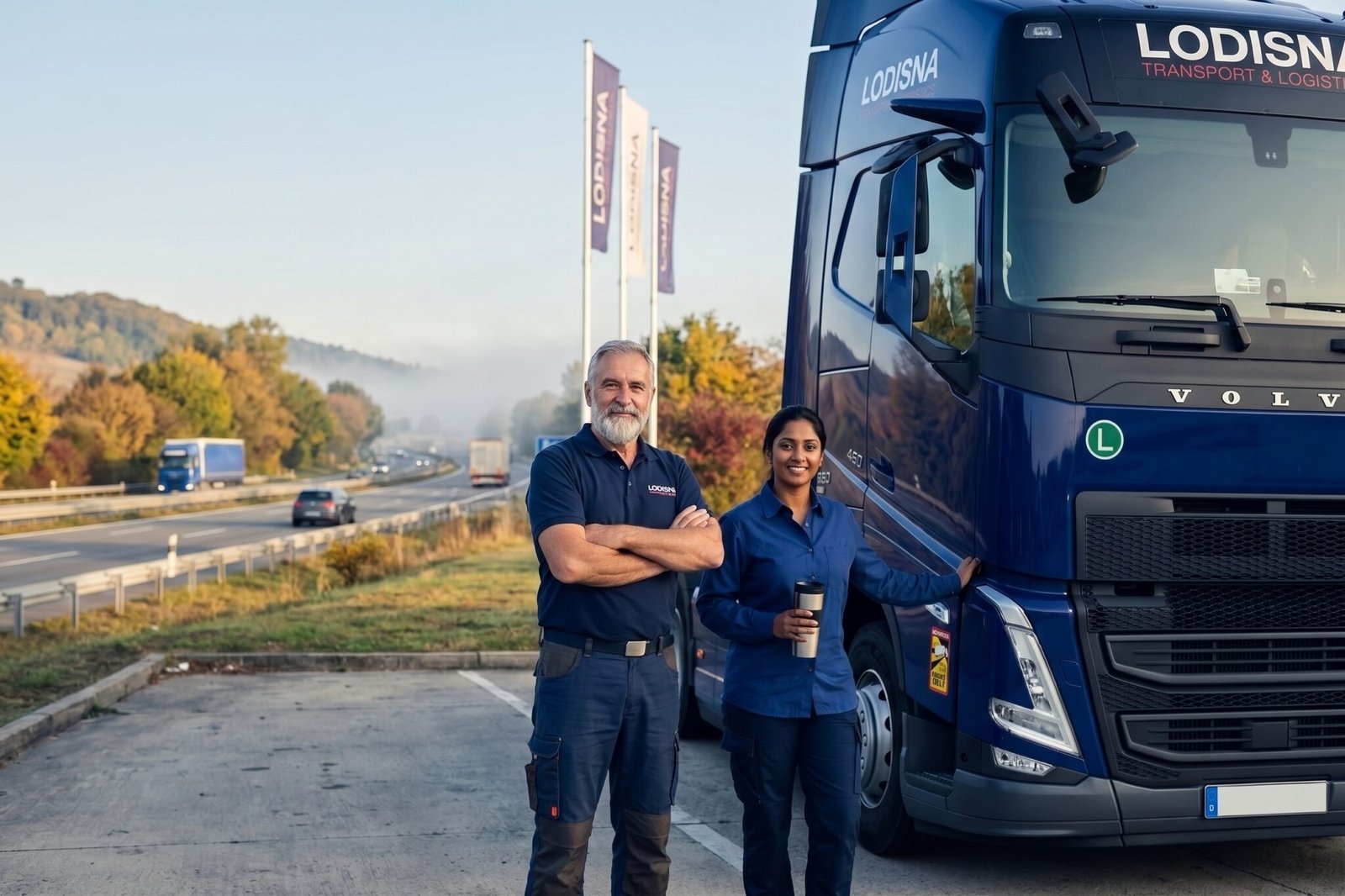 Doi șoferi C+E echipaj Lodisna prima septembrie 200 euro campanie toamnă