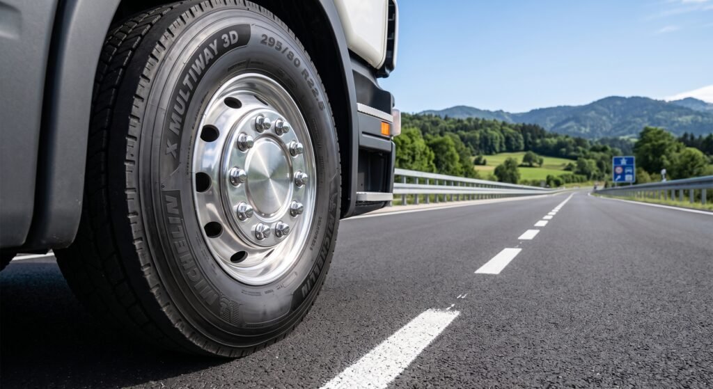 Anvelopă camion pe caniculă asfalt fierbinte vara protejare verificare șofer TIR